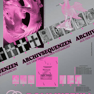 Plakat zur Ausstellung "Archivsequenzen"