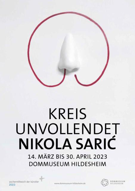Plakat zur Ausstellung "Kreis unvollendet - Nikola Sarić"